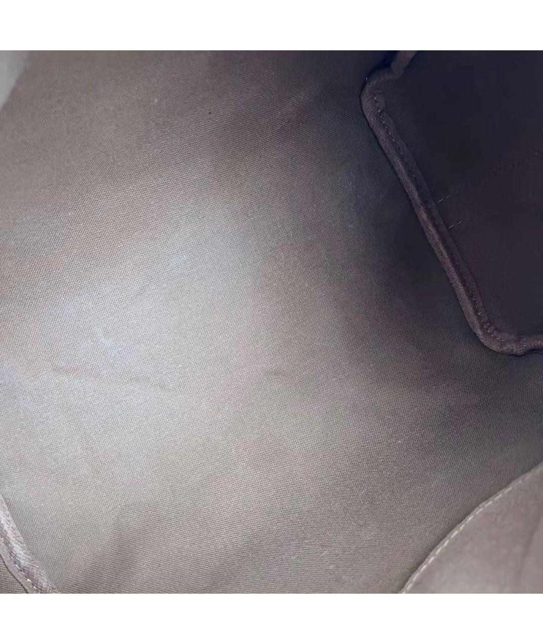 LOUIS VUITTON Коричневая канва сумка с короткими ручками, фото 7