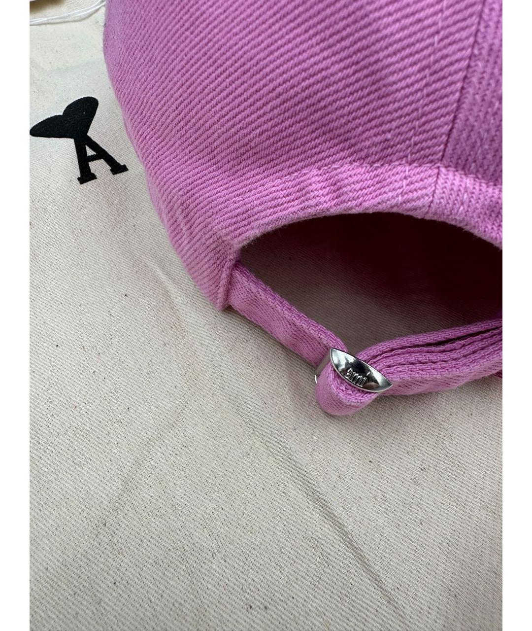 Ami Paris Розовая хлопковая кепка, фото 5