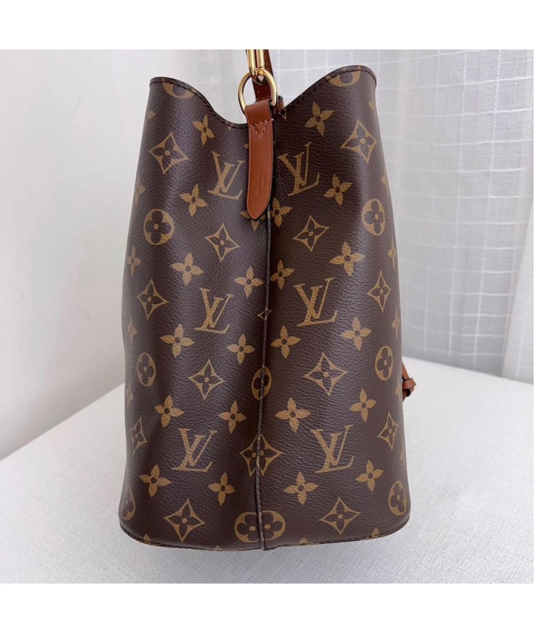 LOUIS VUITTON Коричневая канва сумка через плечо, фото 4