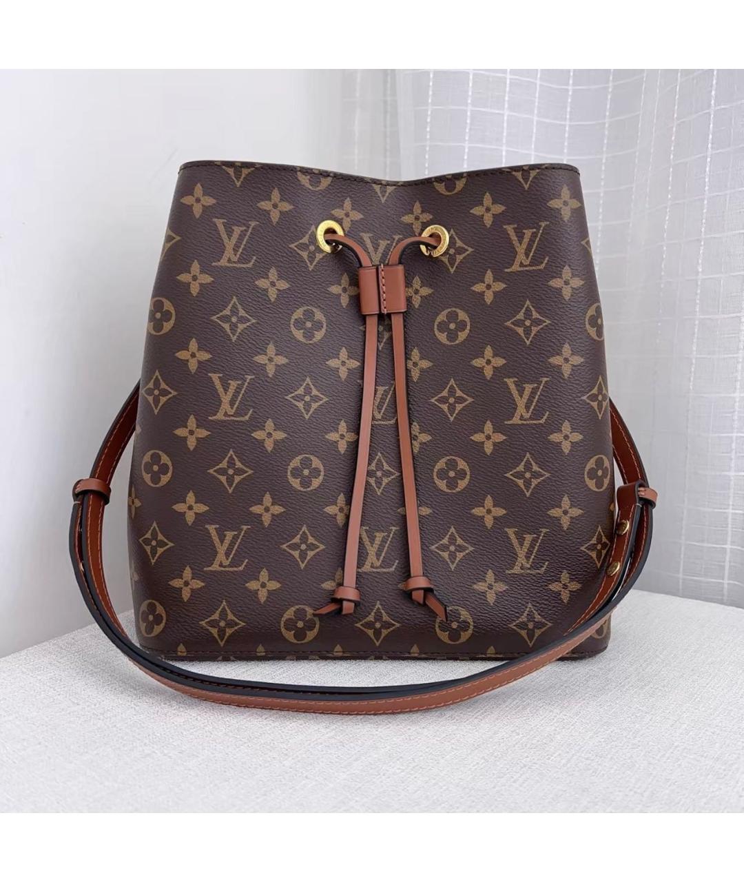 LOUIS VUITTON Коричневая канва сумка через плечо, фото 8