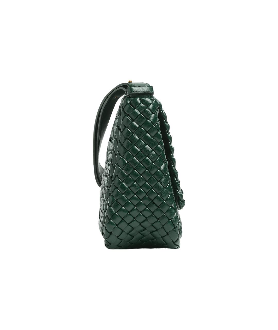BOTTEGA VENETA Зеленая кожаная сумка через плечо, фото 2