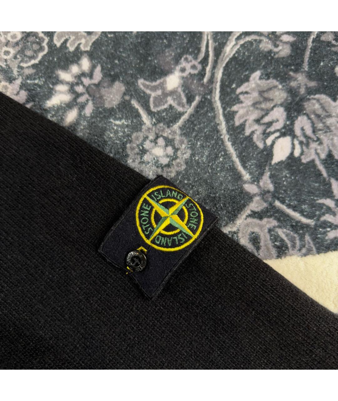 STONE ISLAND Черный шерстяной джемпер / свитер, фото 3
