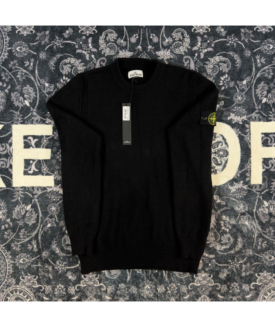 STONE ISLAND Черный шерстяной джемпер / свитер, фото 6