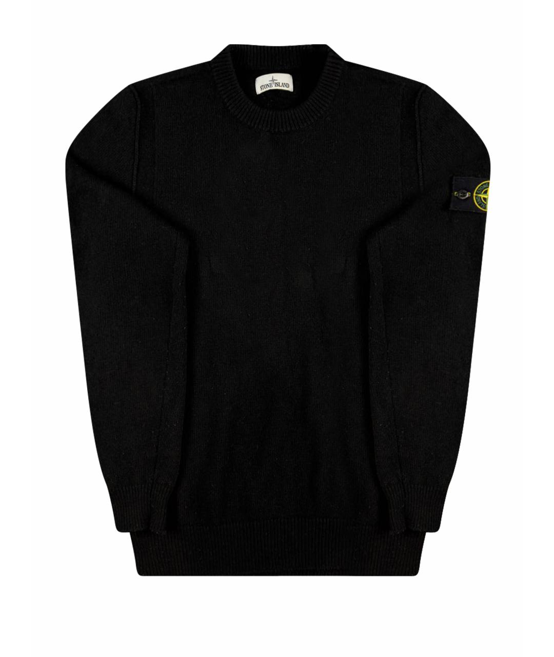 STONE ISLAND Черный шерстяной джемпер / свитер, фото 1