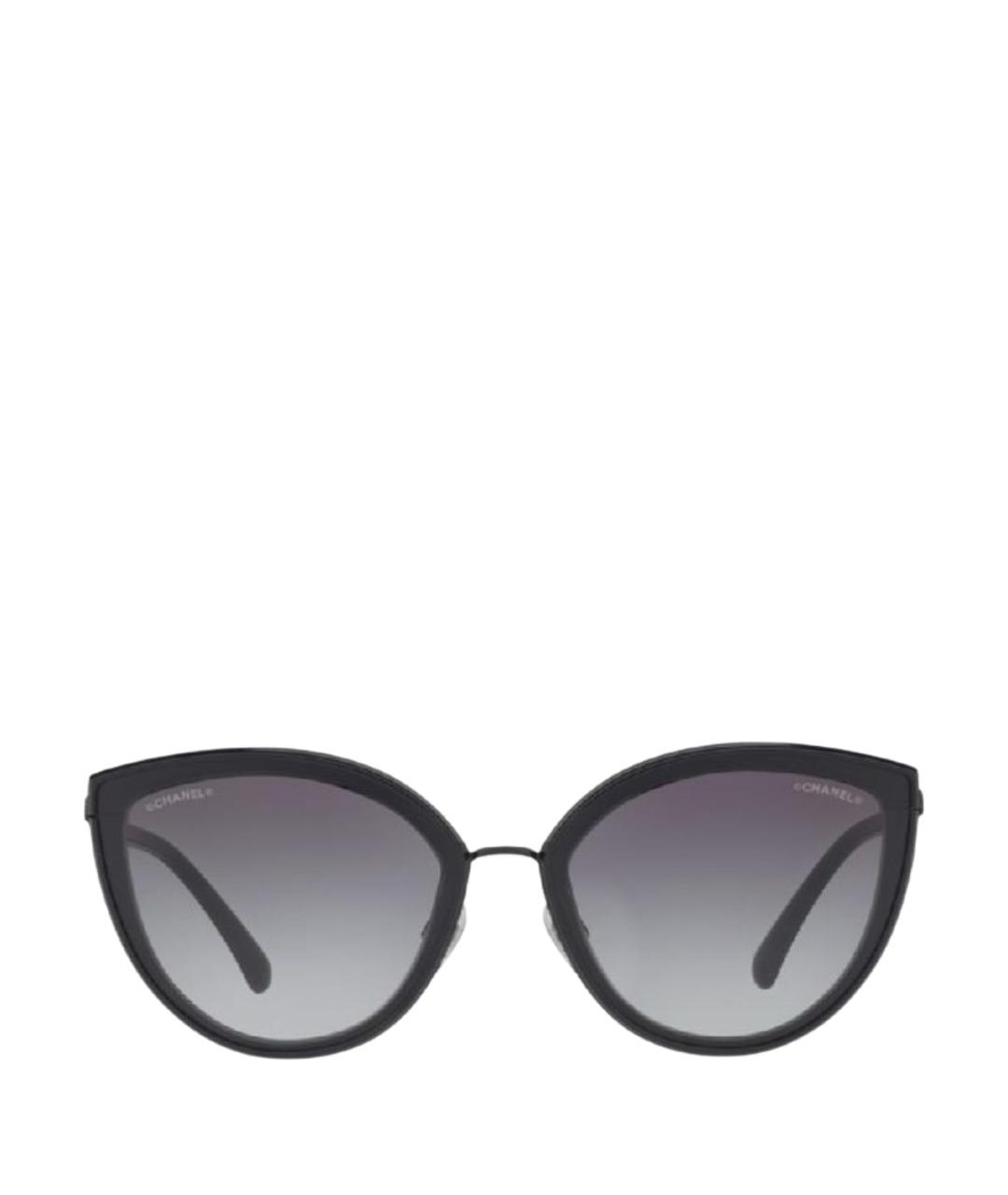 CHANEL Черные пластиковые солнцезащитные очки, фото 1