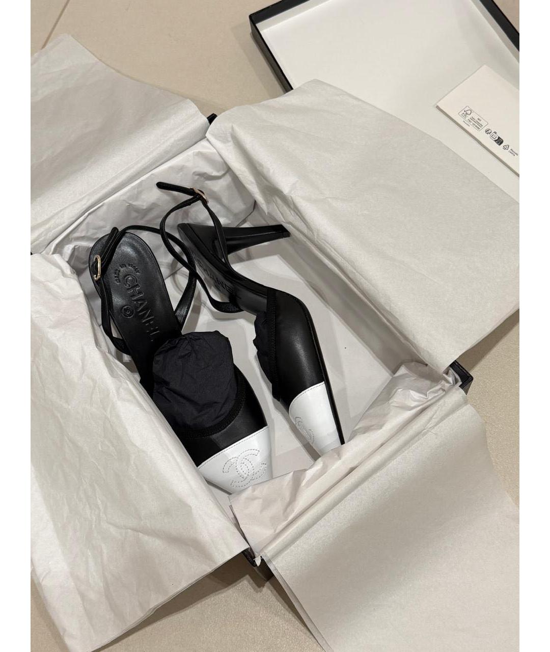 CHANEL Черные кожаные туфли, фото 7