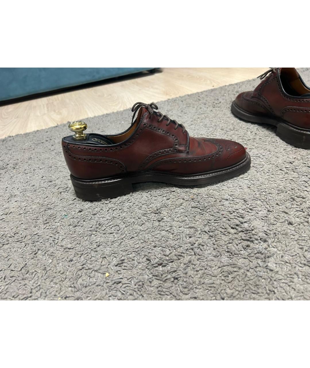 CROCKETT&JONES Коричневые кожаные туфли, фото 7