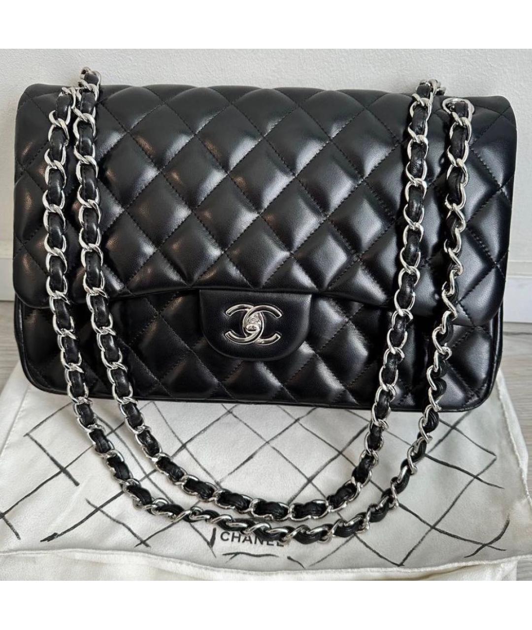 CHANEL Черная кожаная сумка тоут, фото 2