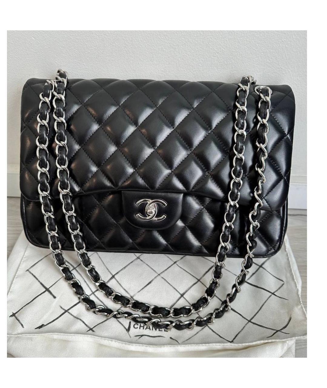 CHANEL Черная кожаная сумка тоут, фото 7