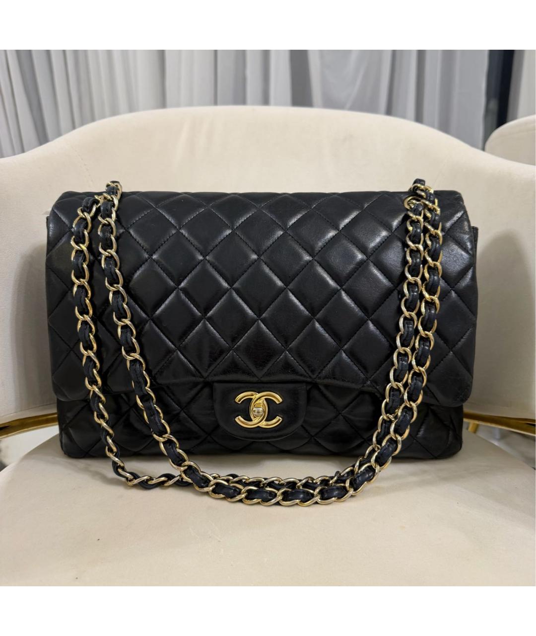 CHANEL Черная кожаная сумка через плечо, фото 3