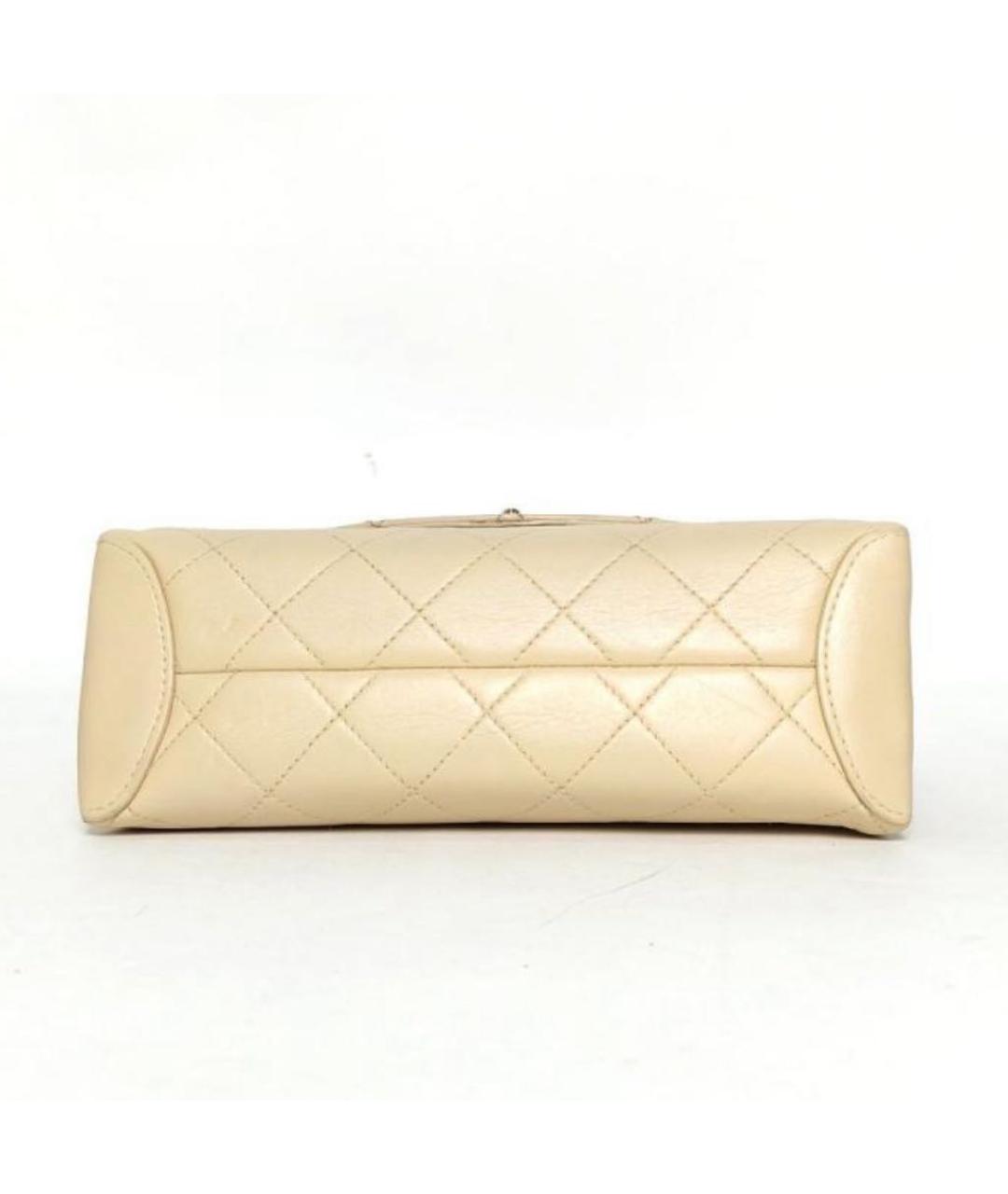 CHANEL Бежевая кожаная сумка через плечо, фото 4