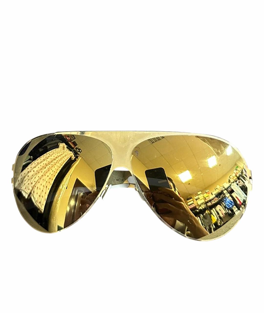 MYKITA Золотые металлические солнцезащитные очки, фото 1