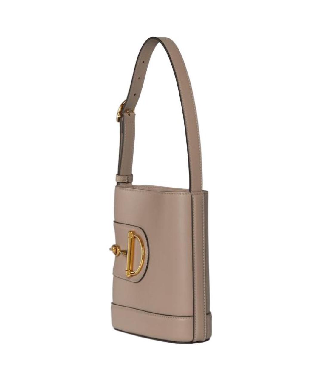 GUCCI Бежевая кожаная сумка через плечо, фото 3