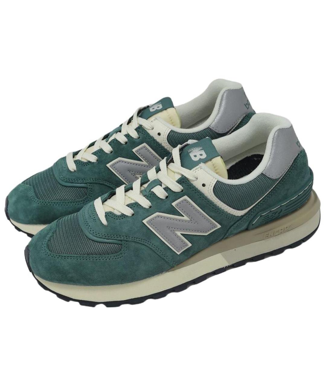 NEW BALANCE Зеленые замшевые кроссовки, фото 3