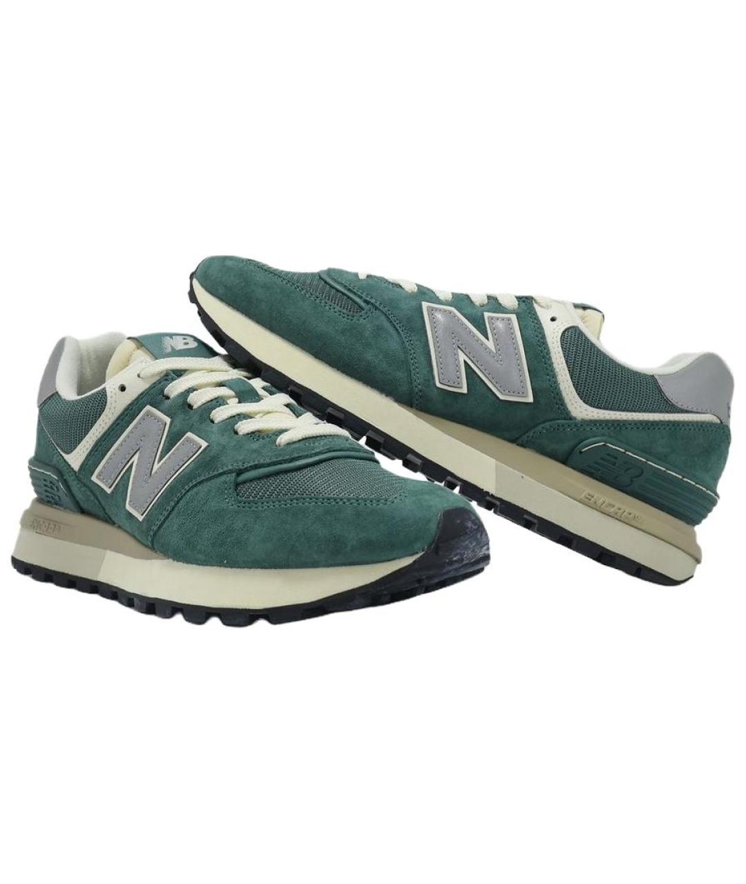 NEW BALANCE Зеленые замшевые кроссовки, фото 4