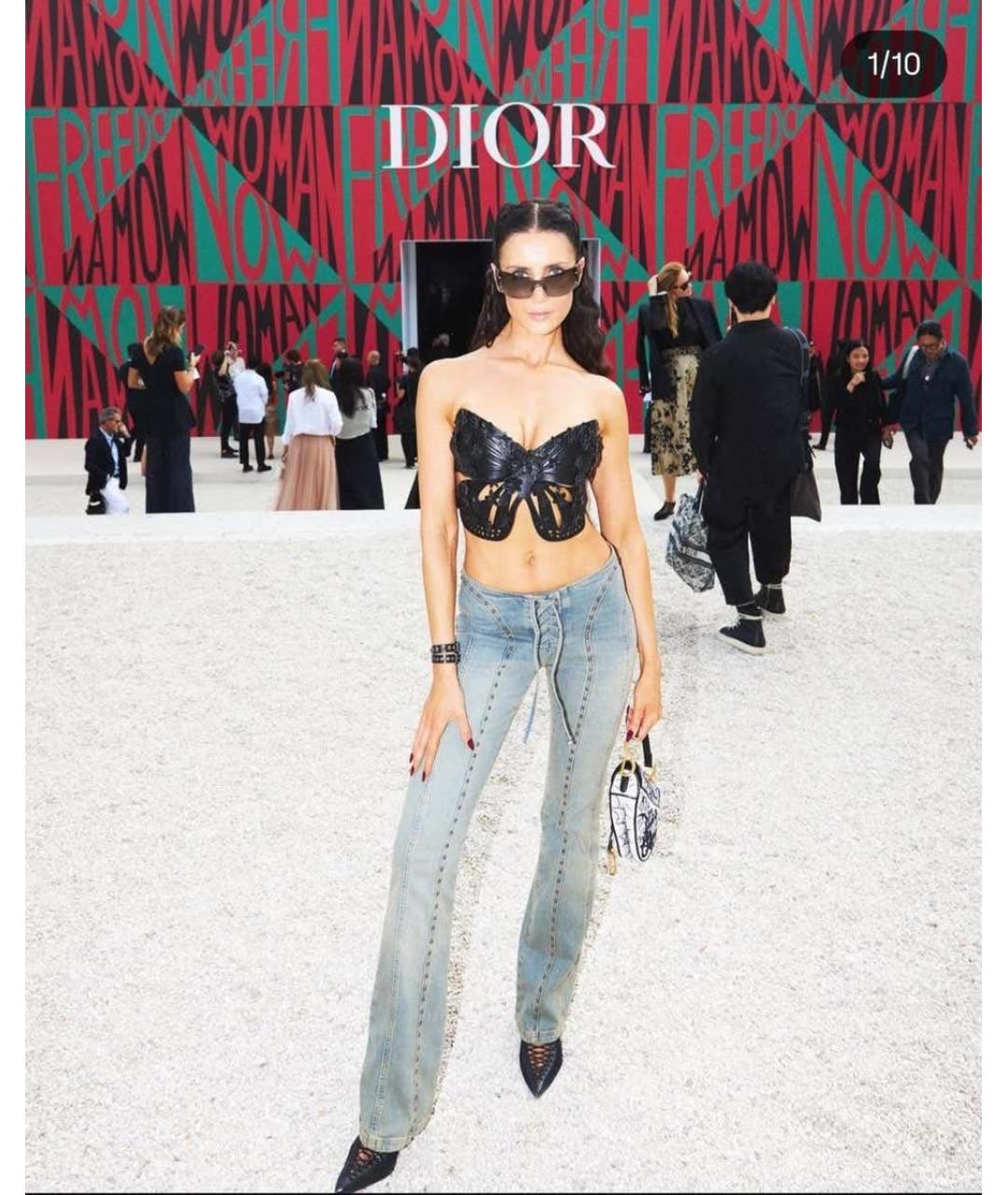 CHRISTIAN DIOR Черный кожаный корсет, фото 6