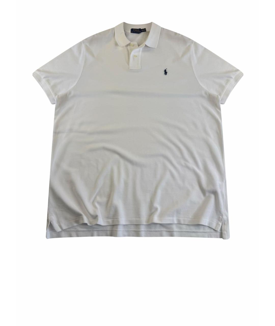 POLO RALPH LAUREN Белое хлопковое поло с коротким рукавом, фото 1