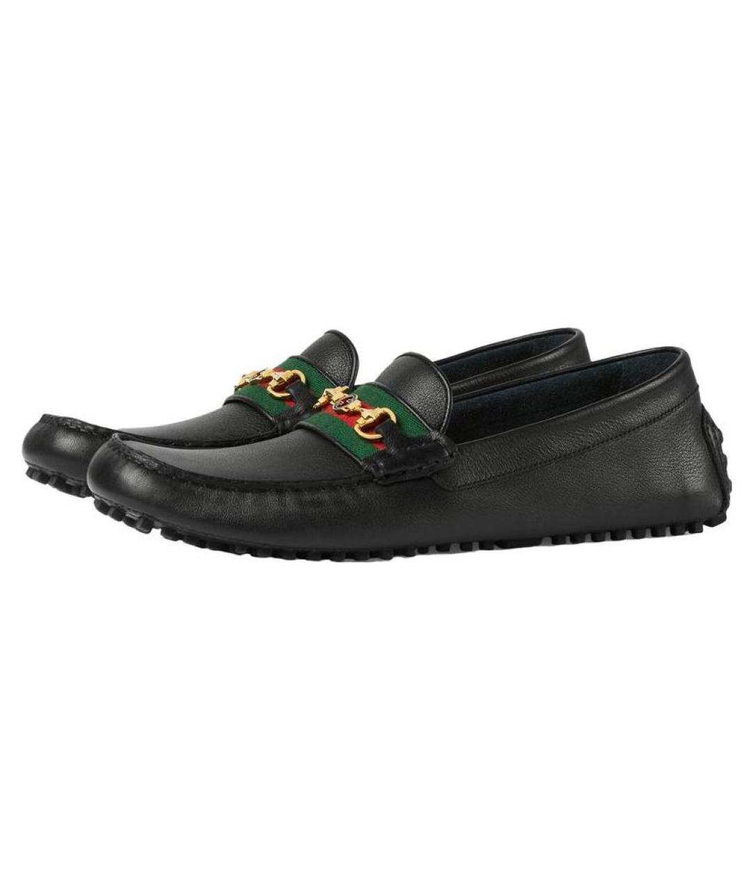 GUCCI Черные кожаные лоферы, фото 3