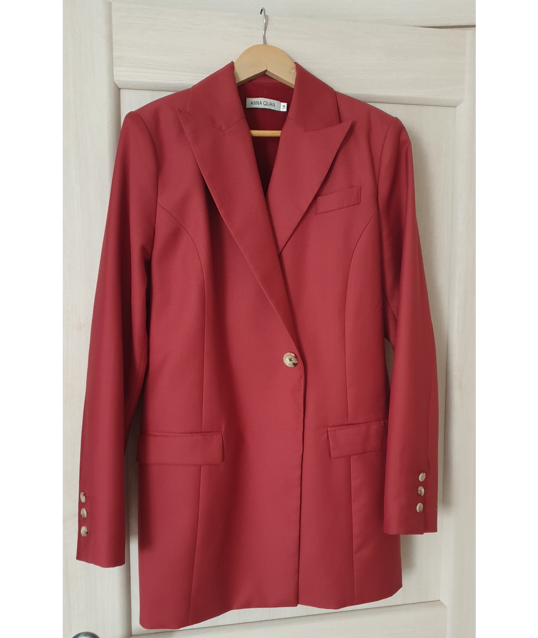 ANNA QUAN Красный полиэстеровый жакет/пиджак, фото 2