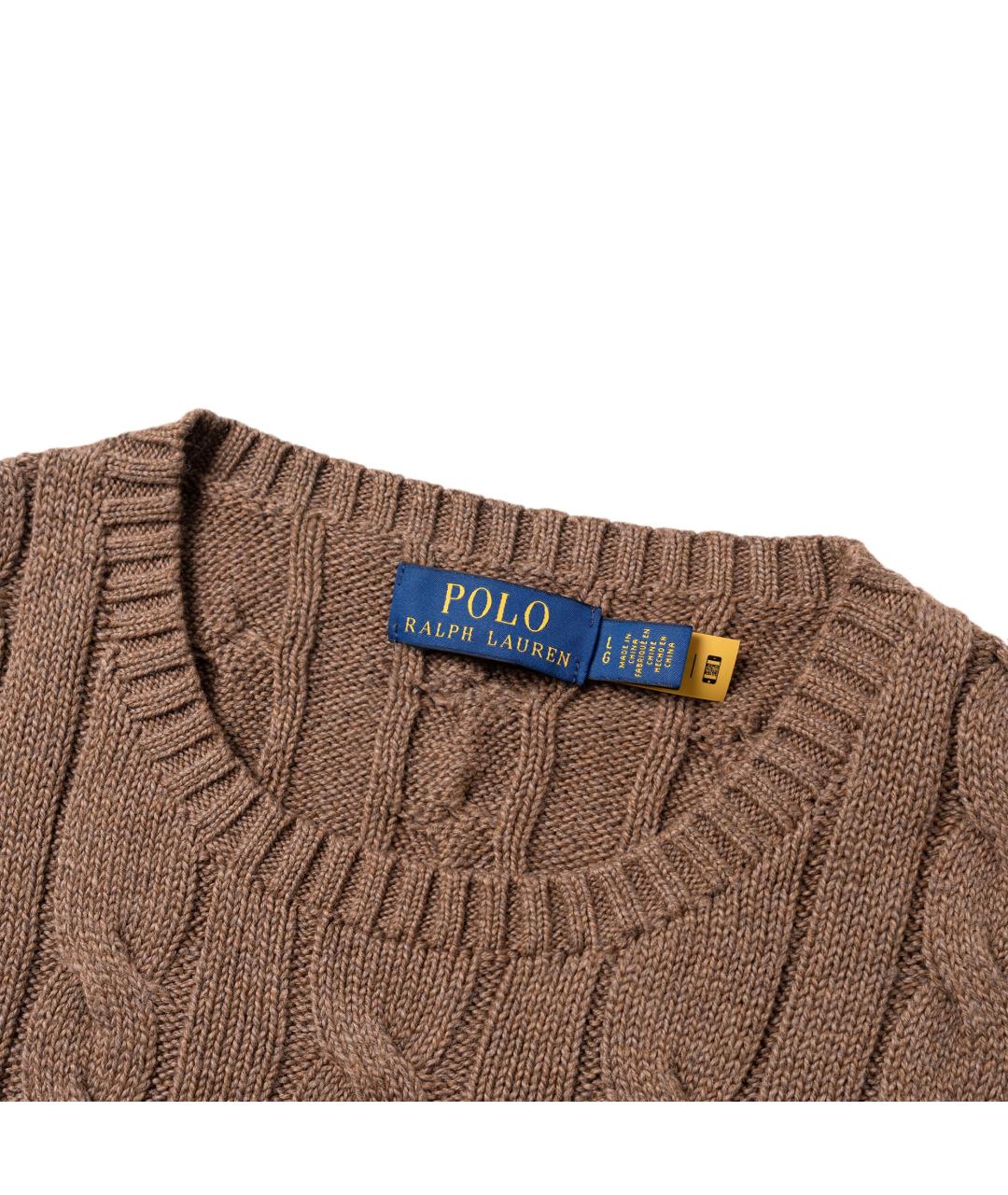 POLO RALPH LAUREN Коричневый джемпер / свитер, фото 3