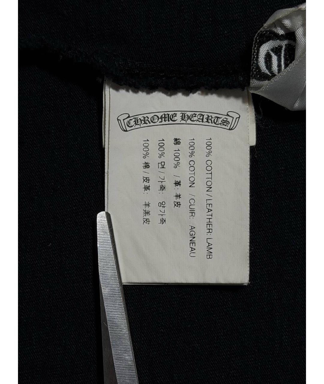 CHROME HEARTS Черная хлопковая футболка, фото 6