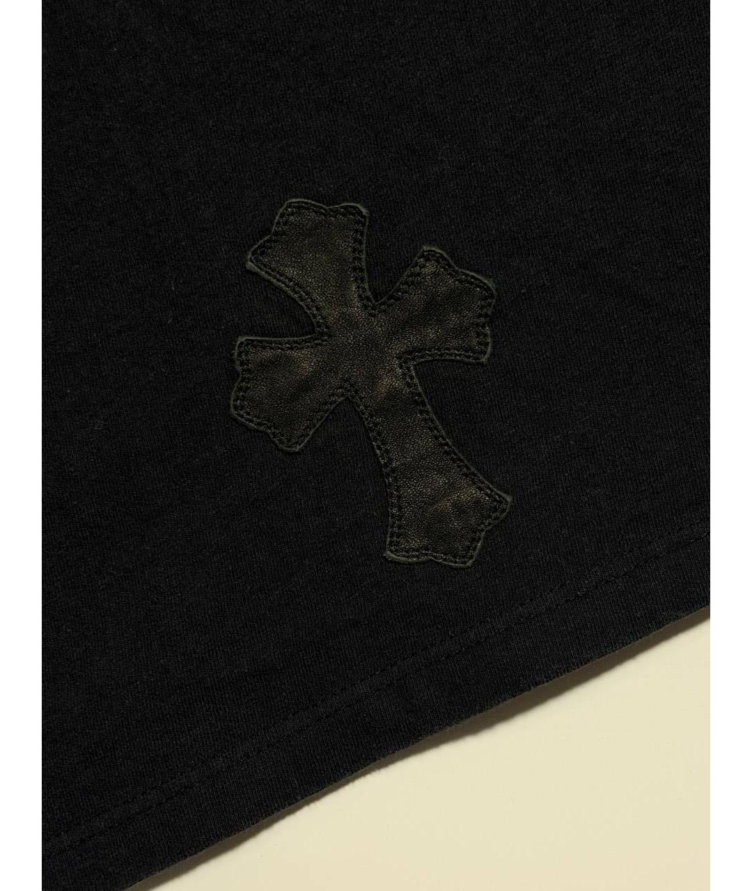 CHROME HEARTS Черная хлопковая футболка, фото 5