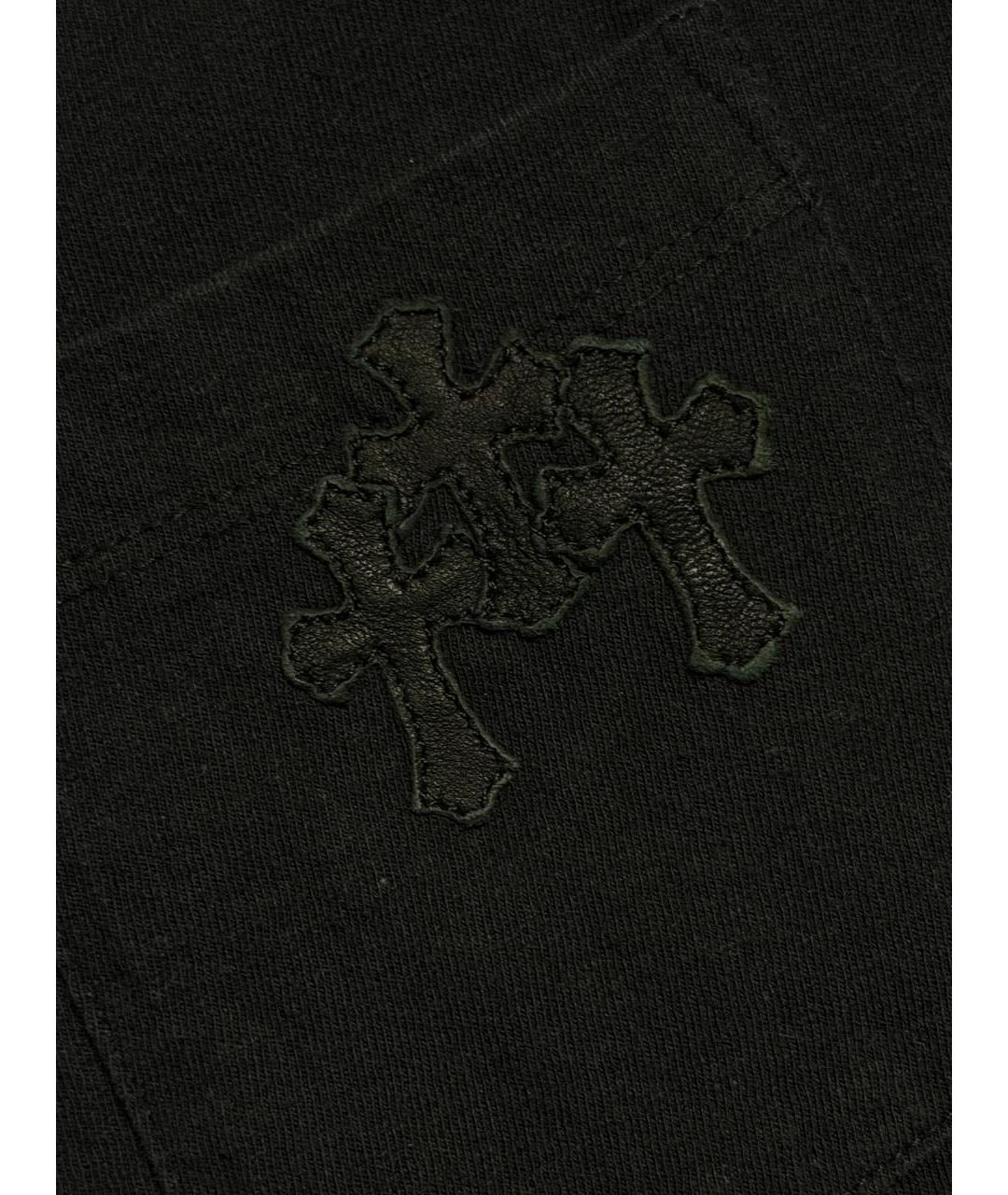 CHROME HEARTS Черная хлопковая футболка, фото 4