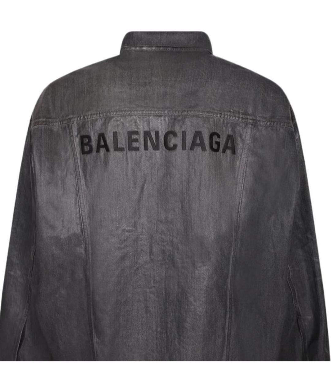 BALENCIAGA Черная деним куртка, фото 4