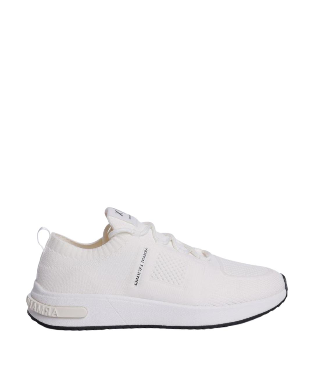ARMANI EXCHANGE Белые текстильные низкие кроссовки / кеды, фото 1