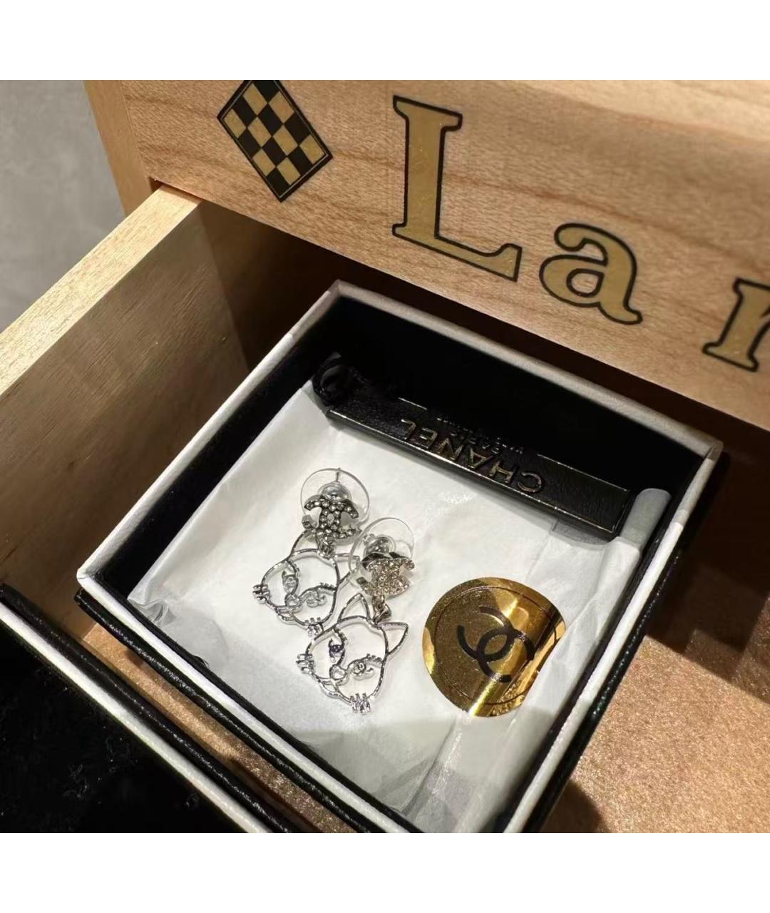 CHANEL Серебряные серьги, фото 2