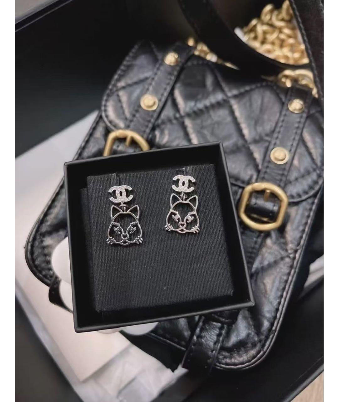 CHANEL Серебряные серьги, фото 3