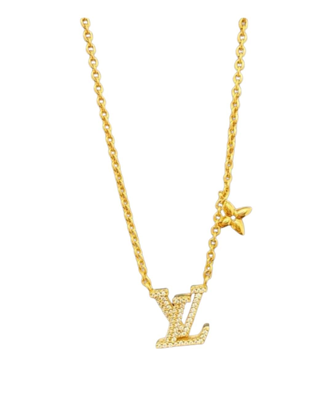 LOUIS VUITTON Золотое металлическое колье, фото 1