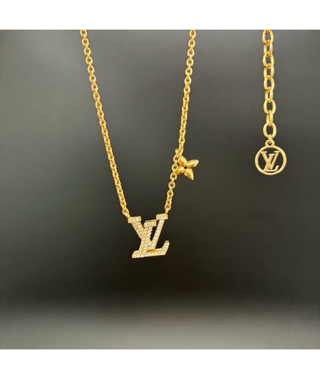LOUIS VUITTON Золотое металлическое колье, фото 7