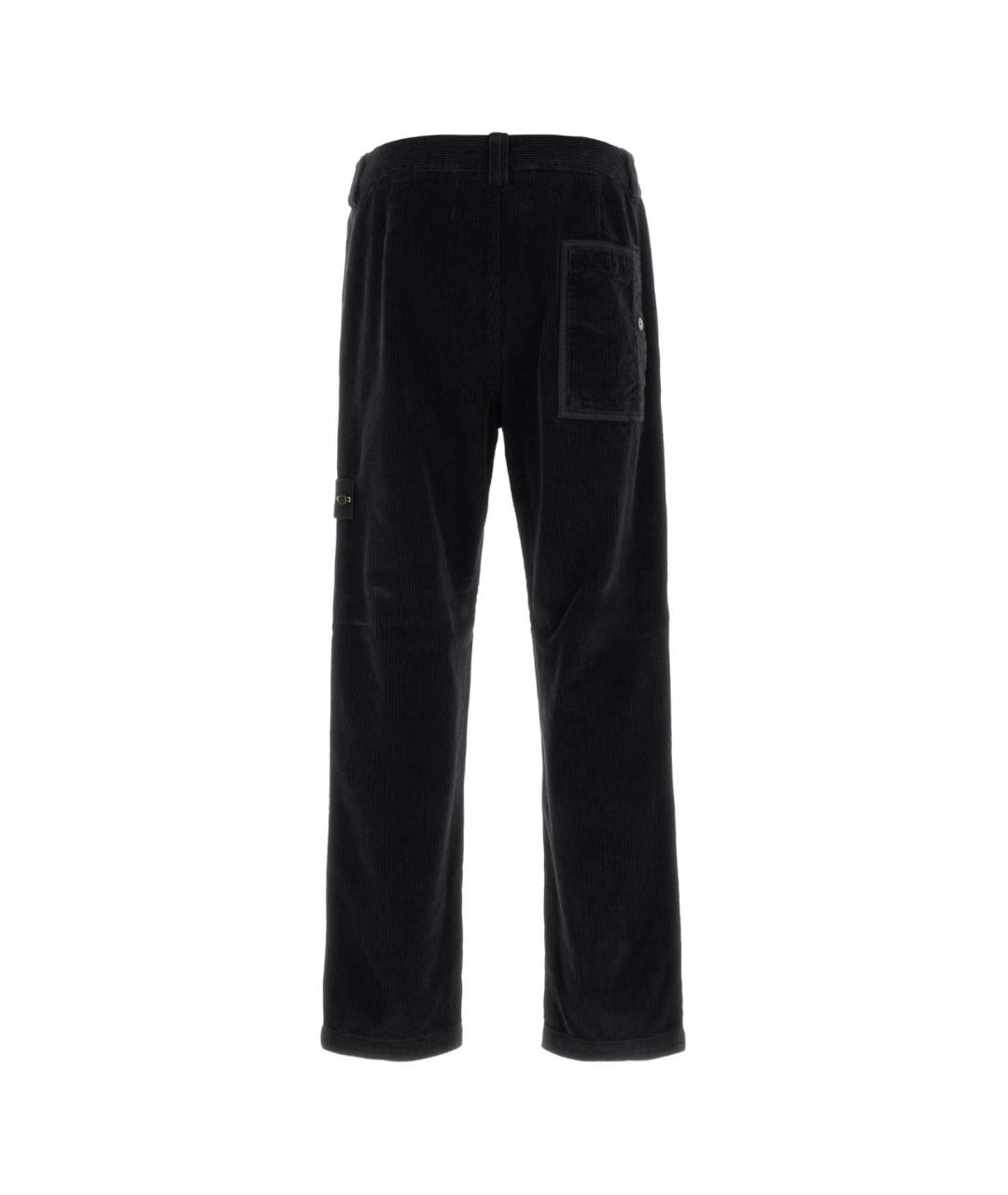 STONE ISLAND Черные хлопковые повседневные брюки, фото 2