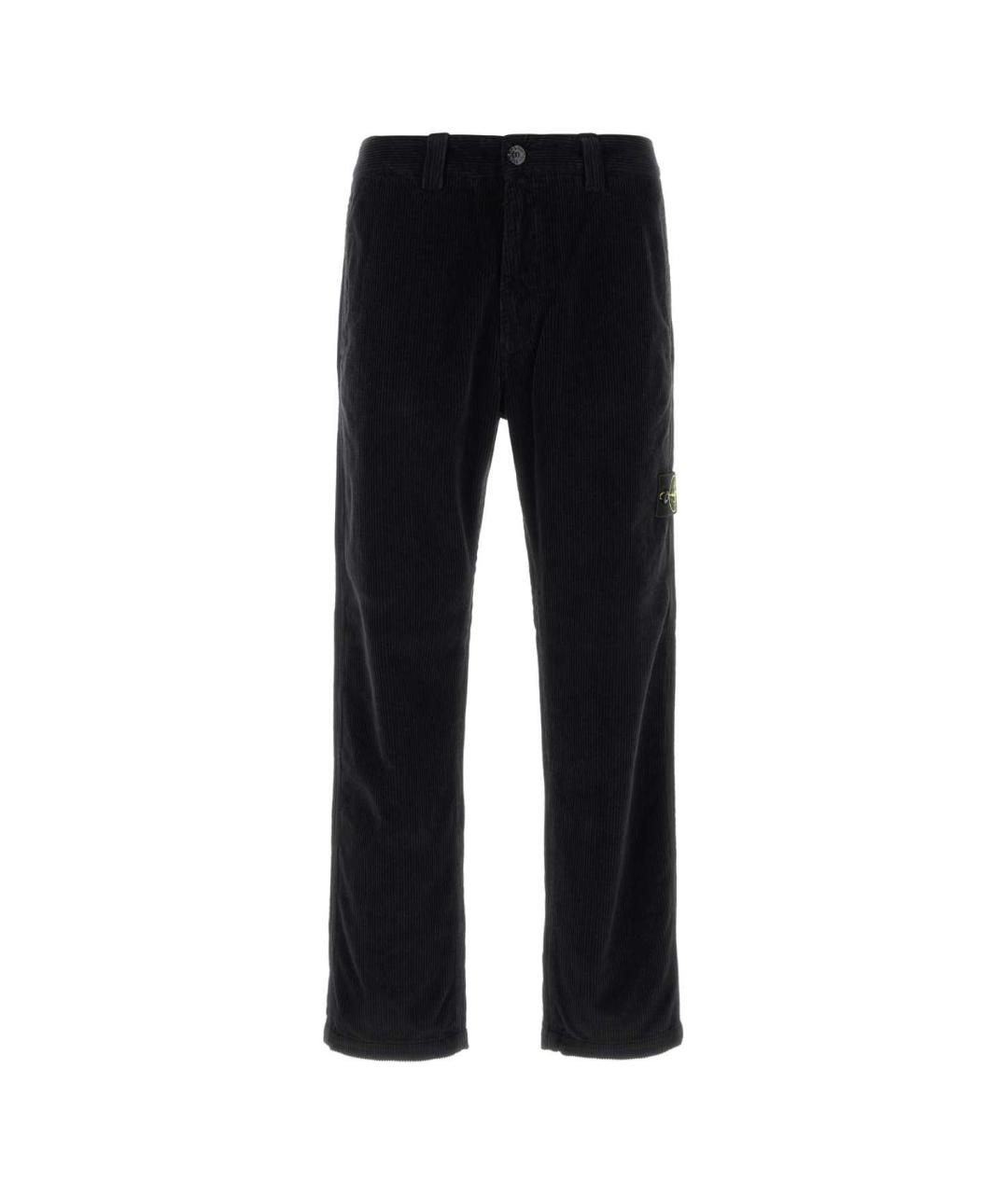 STONE ISLAND Черные хлопковые повседневные брюки, фото 1
