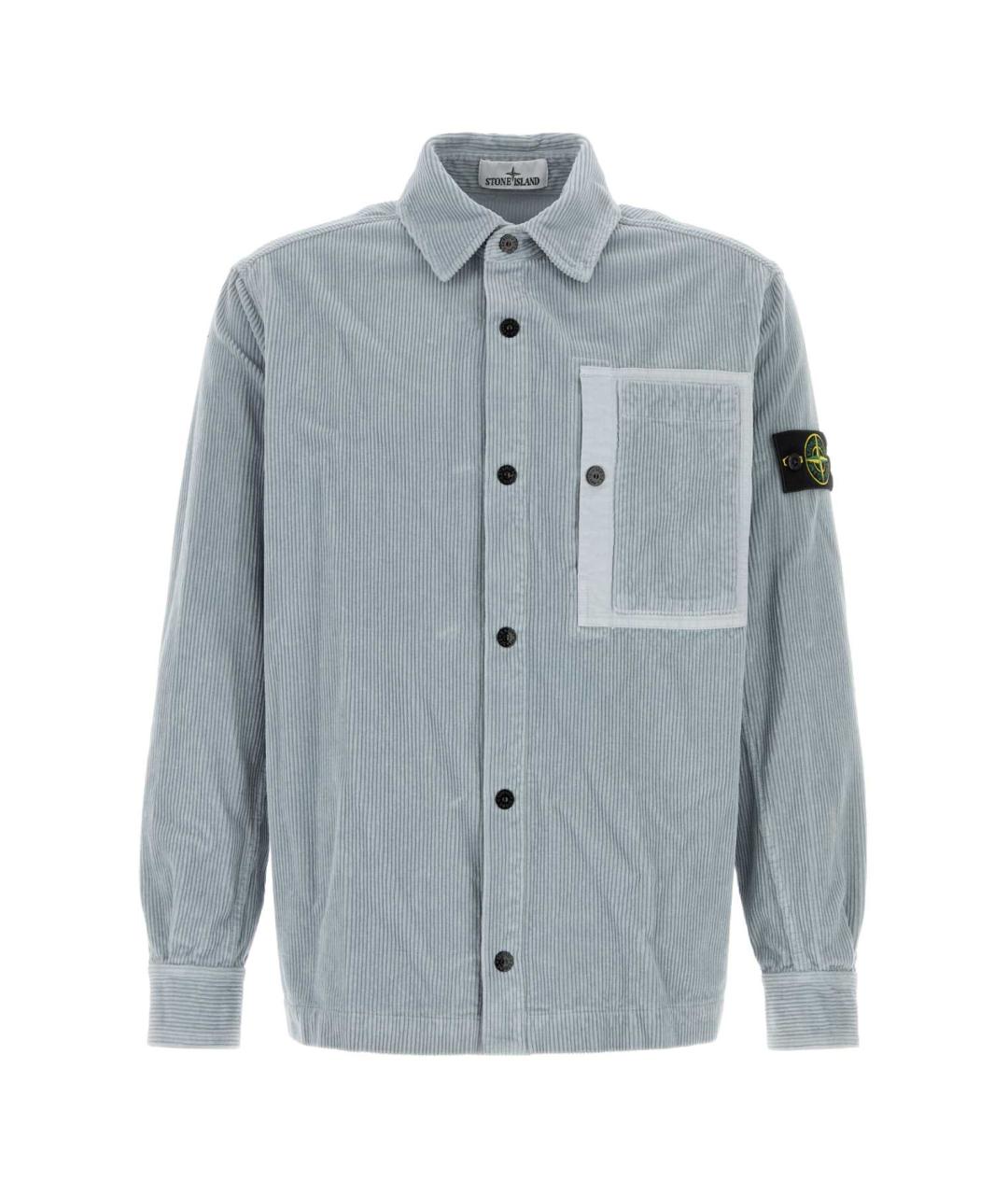 STONE ISLAND Голубая хлопковая кэжуал рубашка, фото 1
