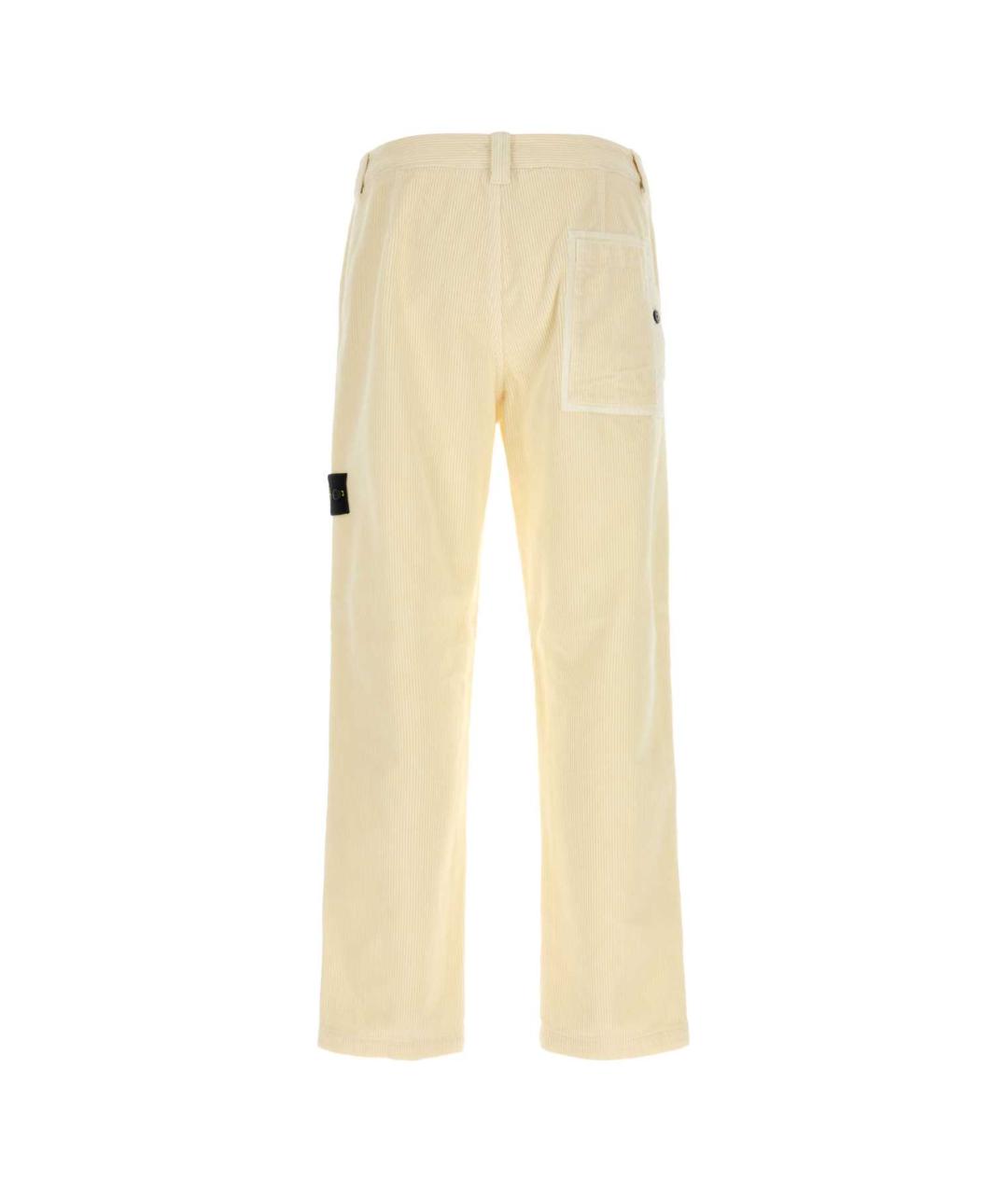 STONE ISLAND Бежевые хлопковые повседневные брюки, фото 2