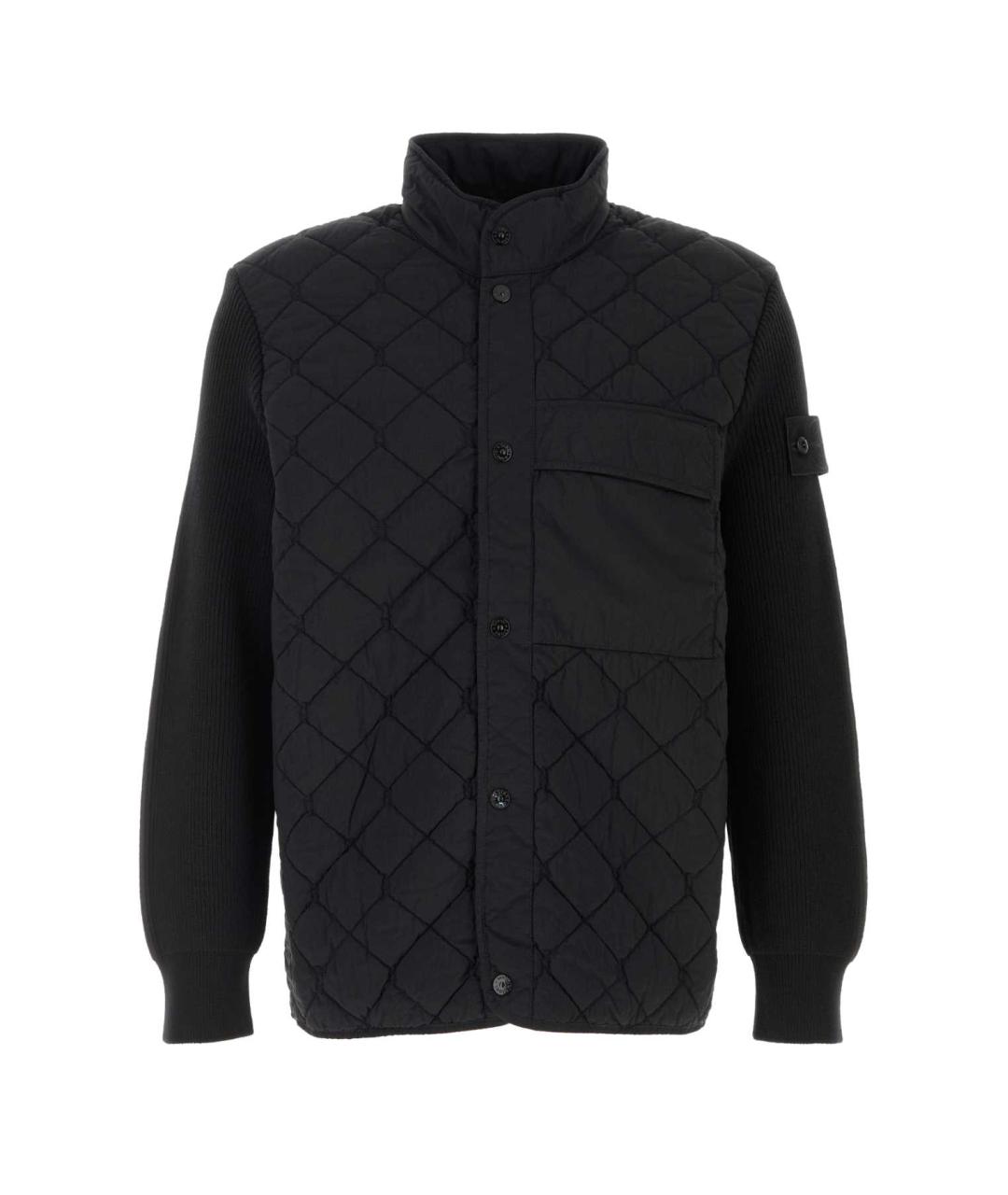 STONE ISLAND Черная полиэстеровая куртка, фото 1