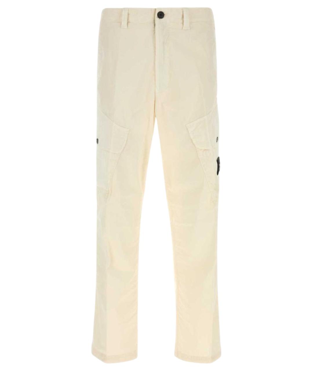STONE ISLAND Белые хлопковые повседневные брюки, фото 1