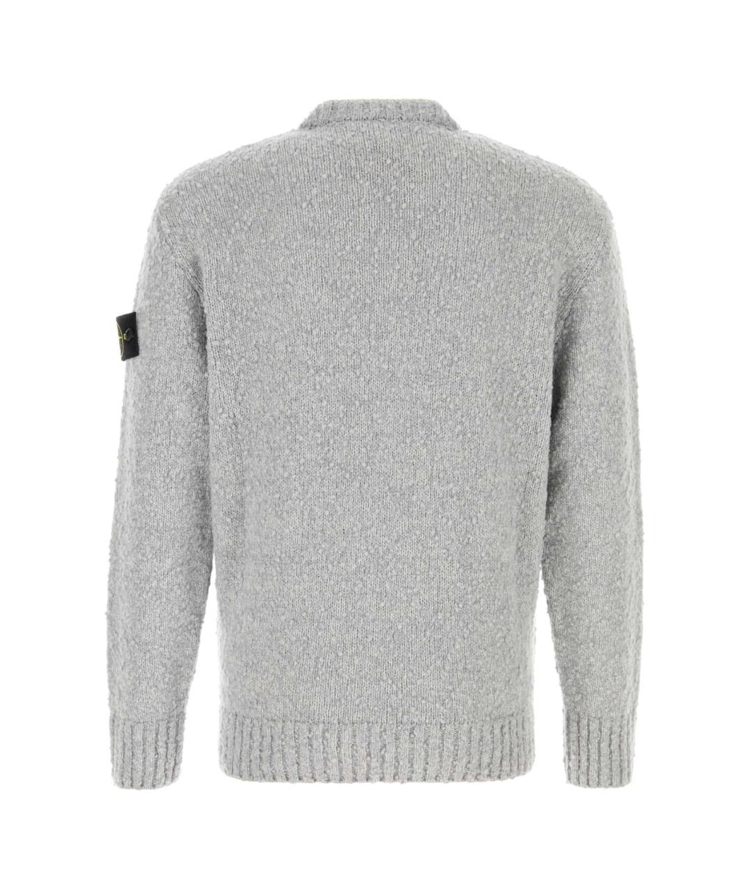 STONE ISLAND Серый шерстяной джемпер / свитер, фото 2