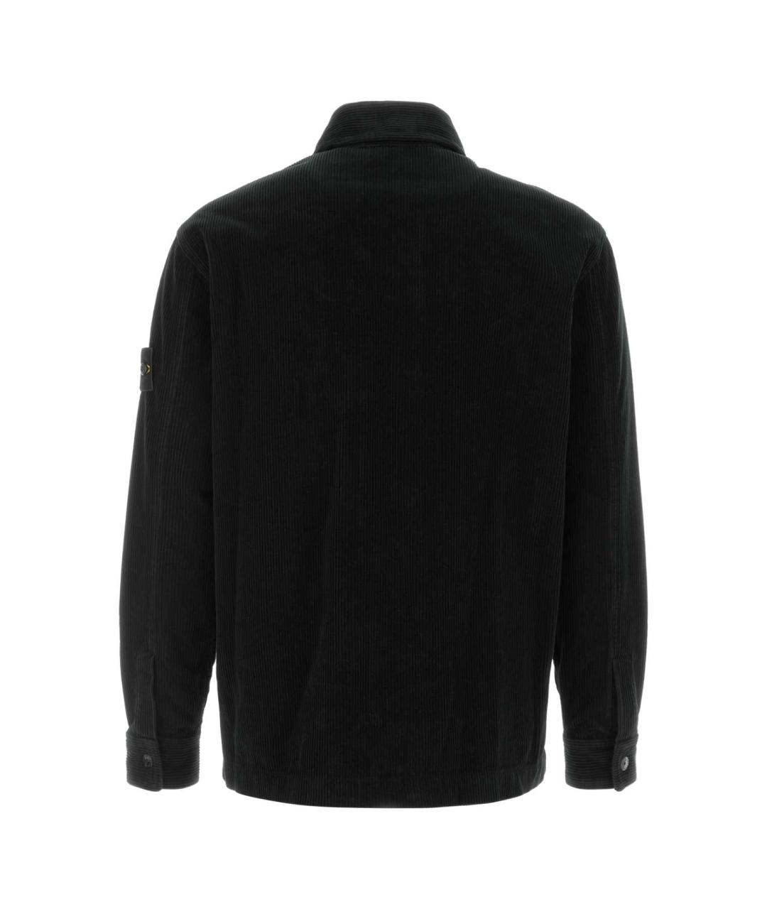 STONE ISLAND Черная хлопковая куртка, фото 2