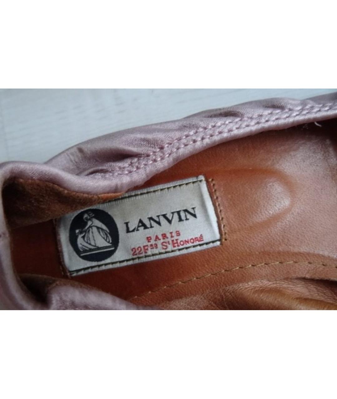 LANVIN Розовые балетки, фото 3