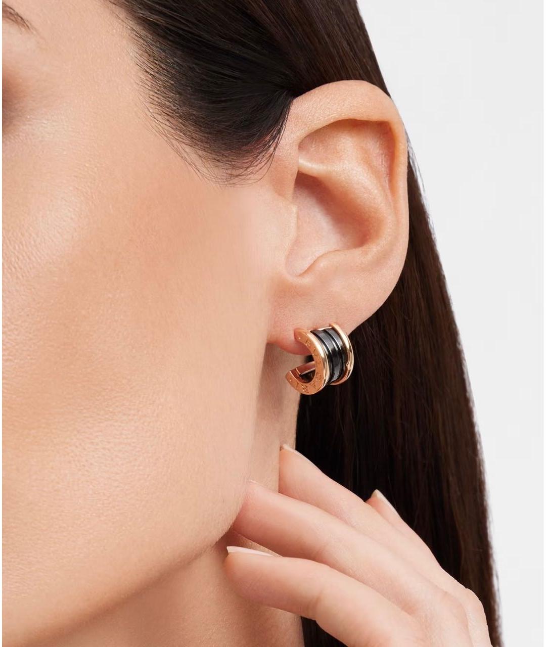 BVLGARI Золотые серьги из розового золота, фото 2