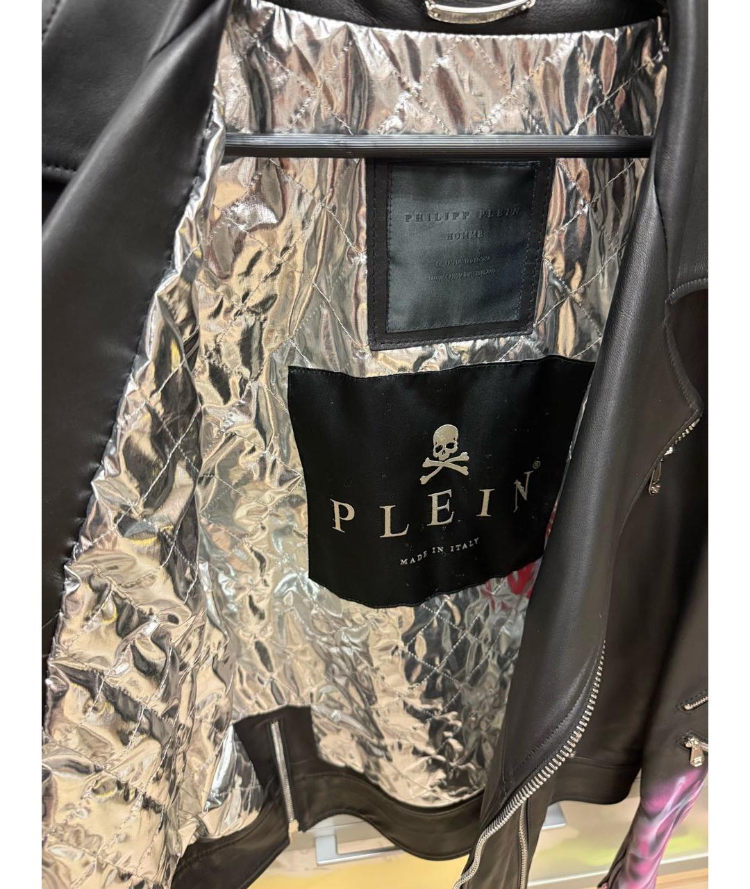 PHILIPP PLEIN Черная кожаная куртка, фото 7