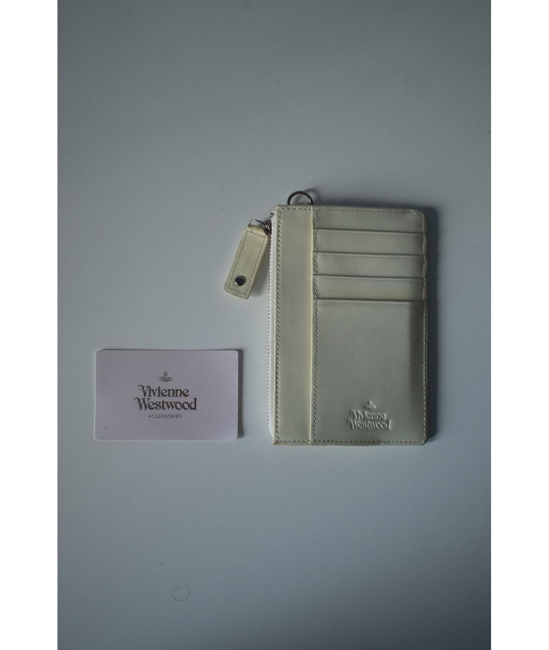 VIVIENNE WESTWOOD Белый кошелек из лакированной кожи, фото 2