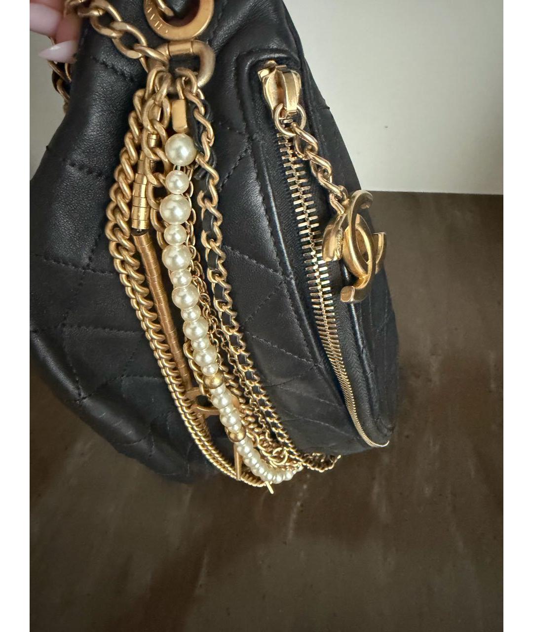 CHANEL Черная кожаная поясная сумка, фото 2