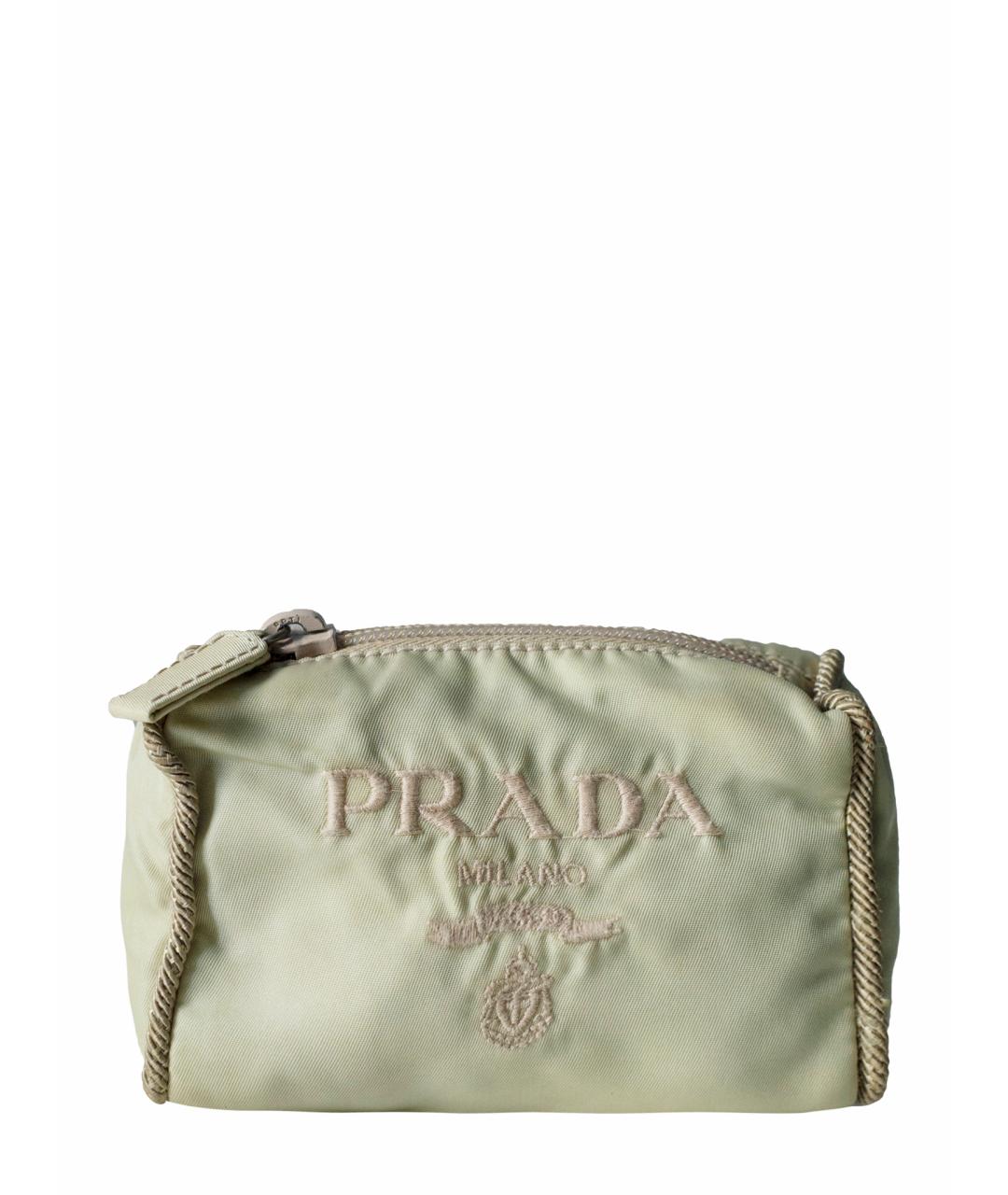 PRADA Бежевая нейлоновая косметичка, фото 1