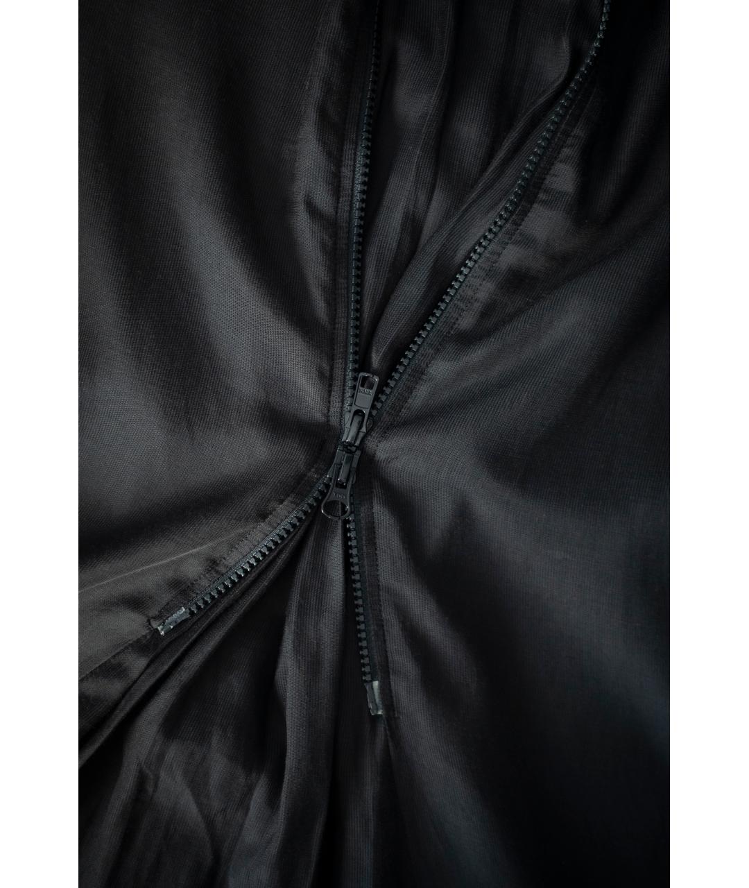 YOHJI YAMAMOTO Черная купро юбка макси, фото 6