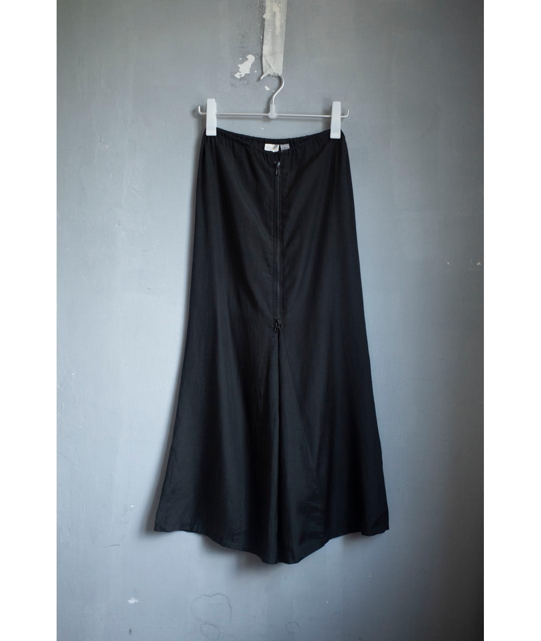 YOHJI YAMAMOTO Черная купро юбка макси, фото 7