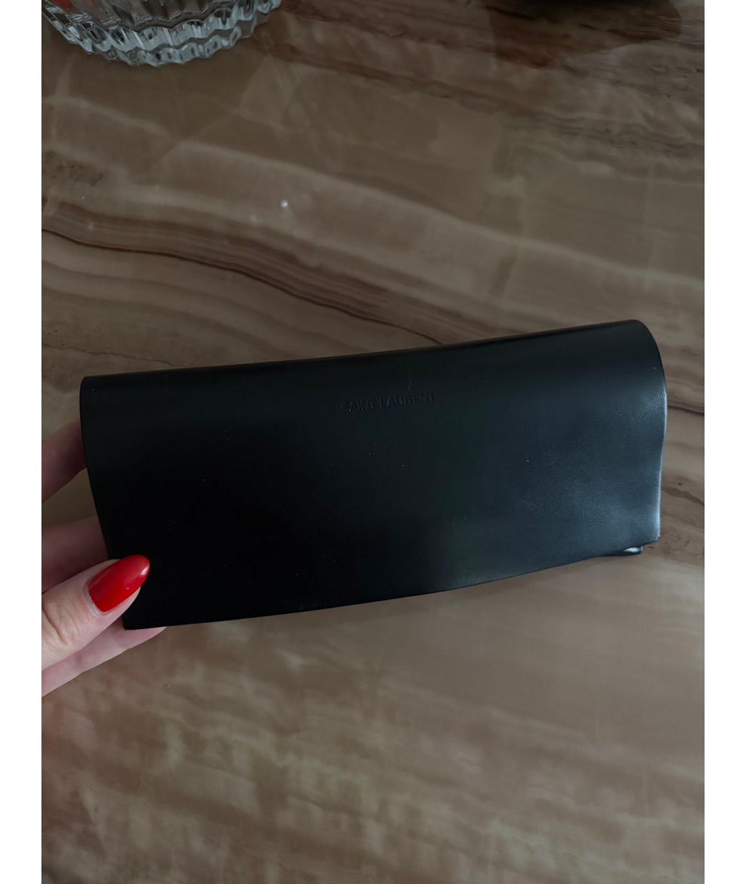 SAINT LAURENT Бежевые пластиковые солнцезащитные очки, фото 4
